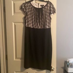 Black lower dress with black lace, size 10, worn once